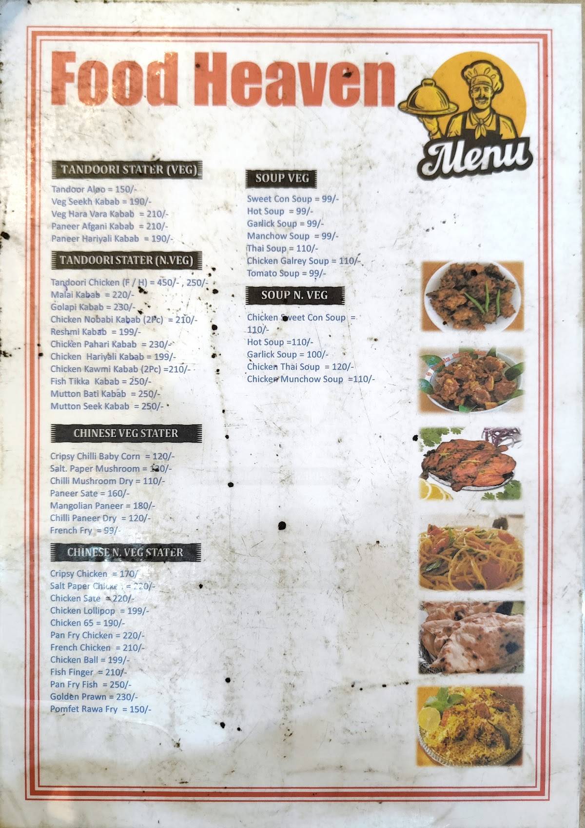 Food Heaven menu