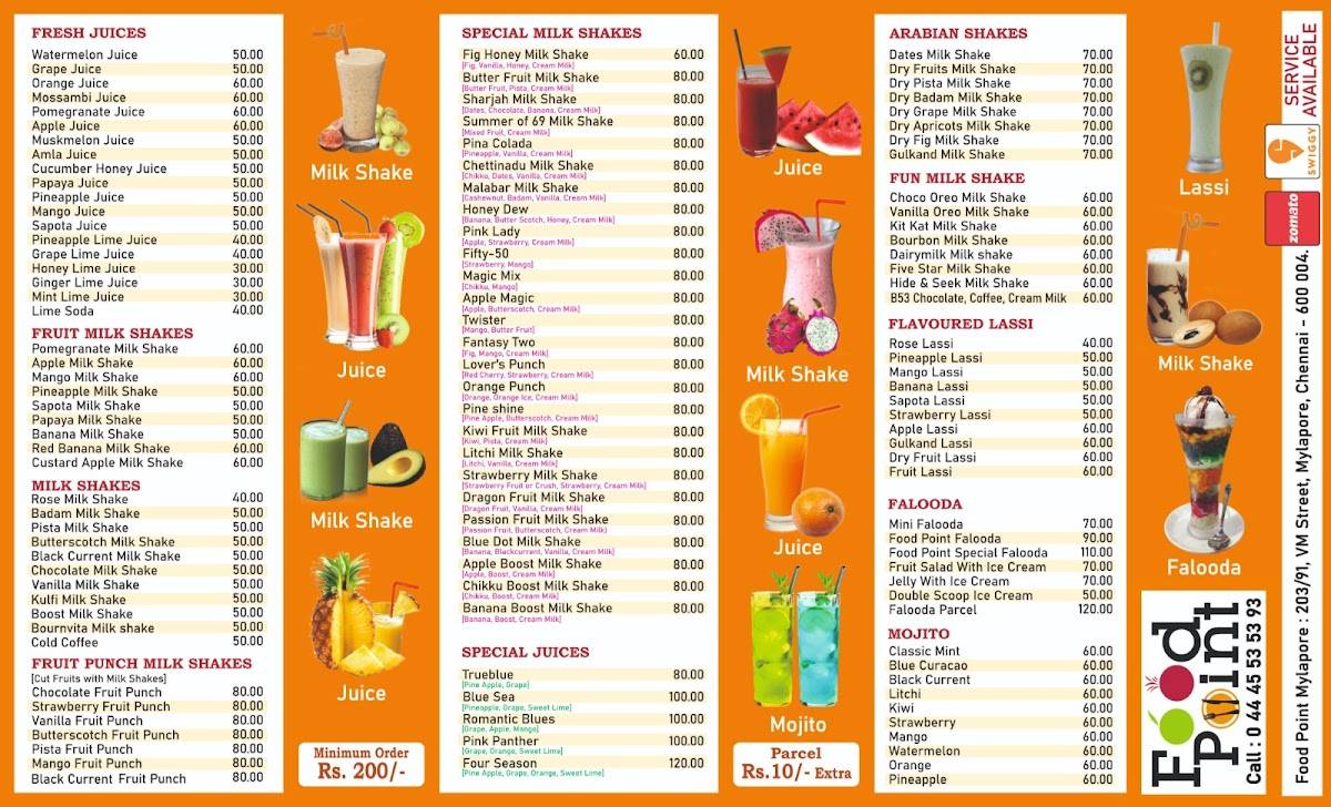 Food Point menu