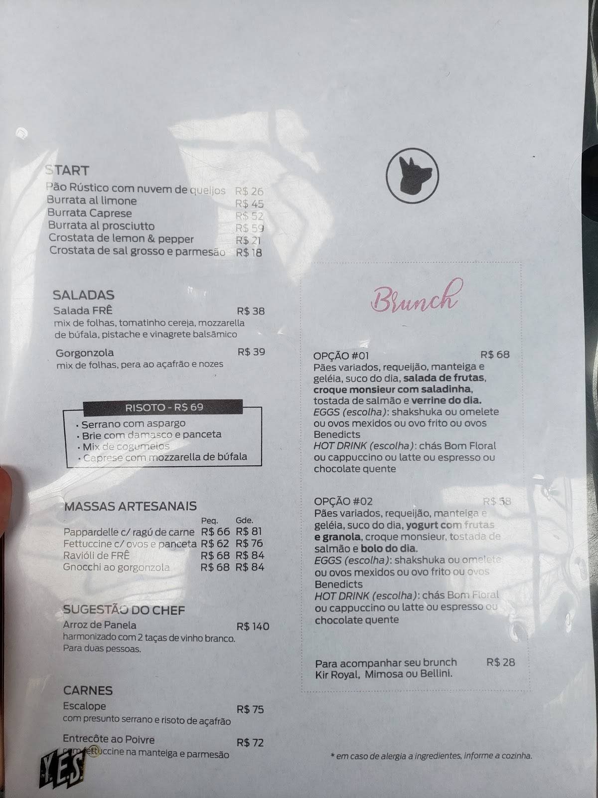 Frê Restobar cardápio