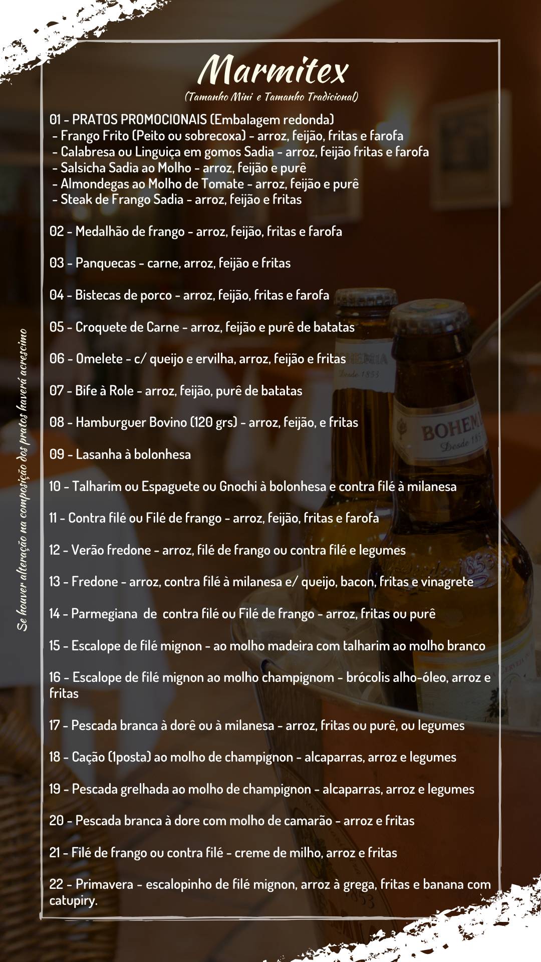 Fredone Restaurante e Lanchonete cardápio