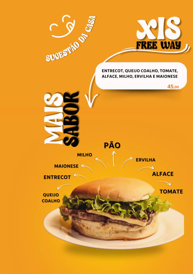 Free Way Lanches cardápio