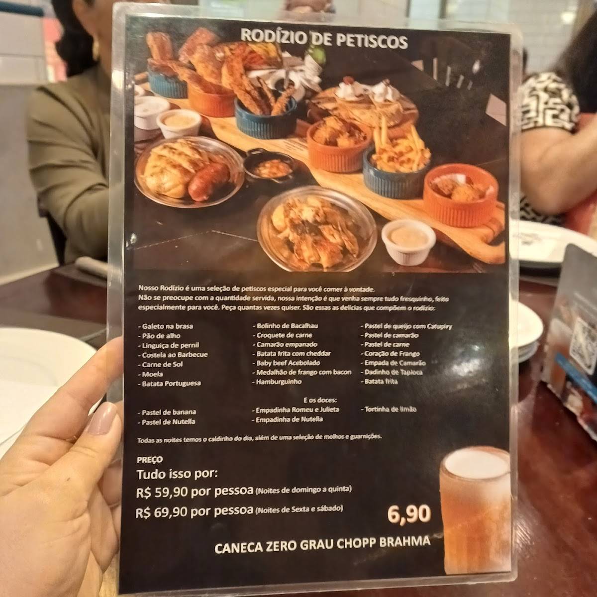 Galeteria Continental cardápio
