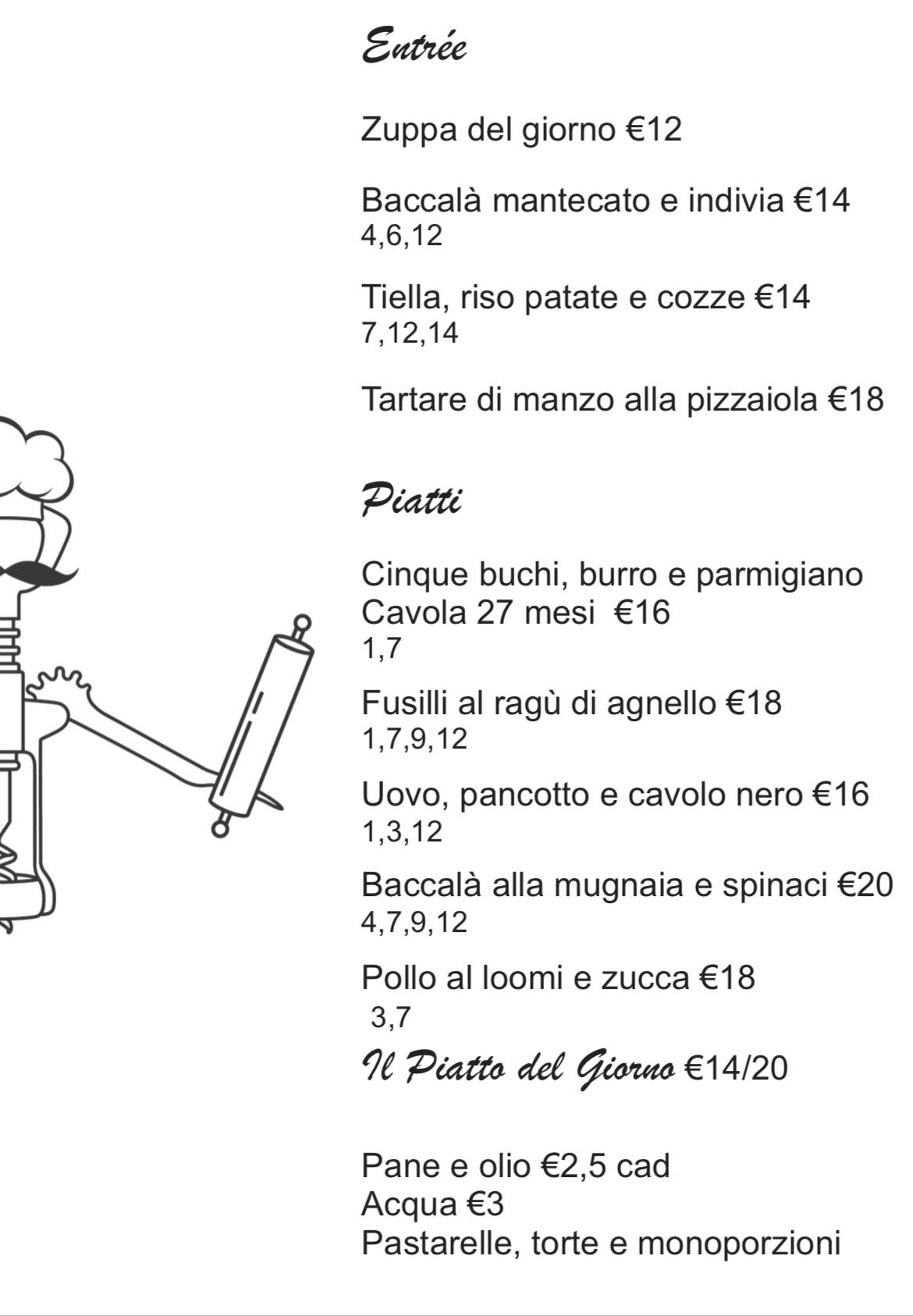 Menu di Gastromario 
