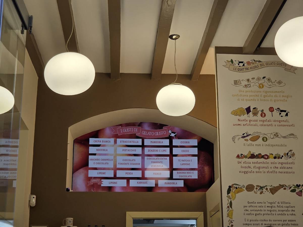 Menu di Gelato Giusto 