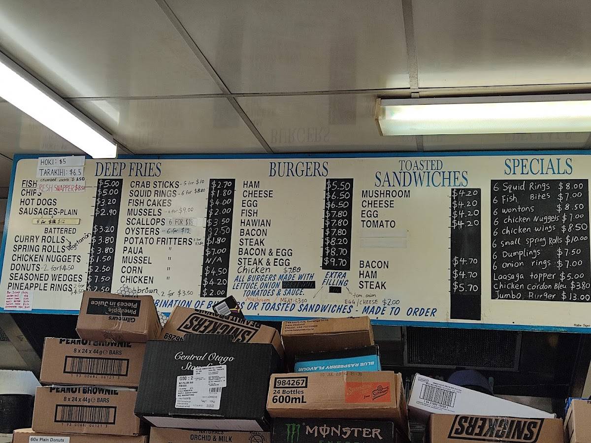 Menu at Girven Road Takeaways restaurant Tauranga Girven Rd