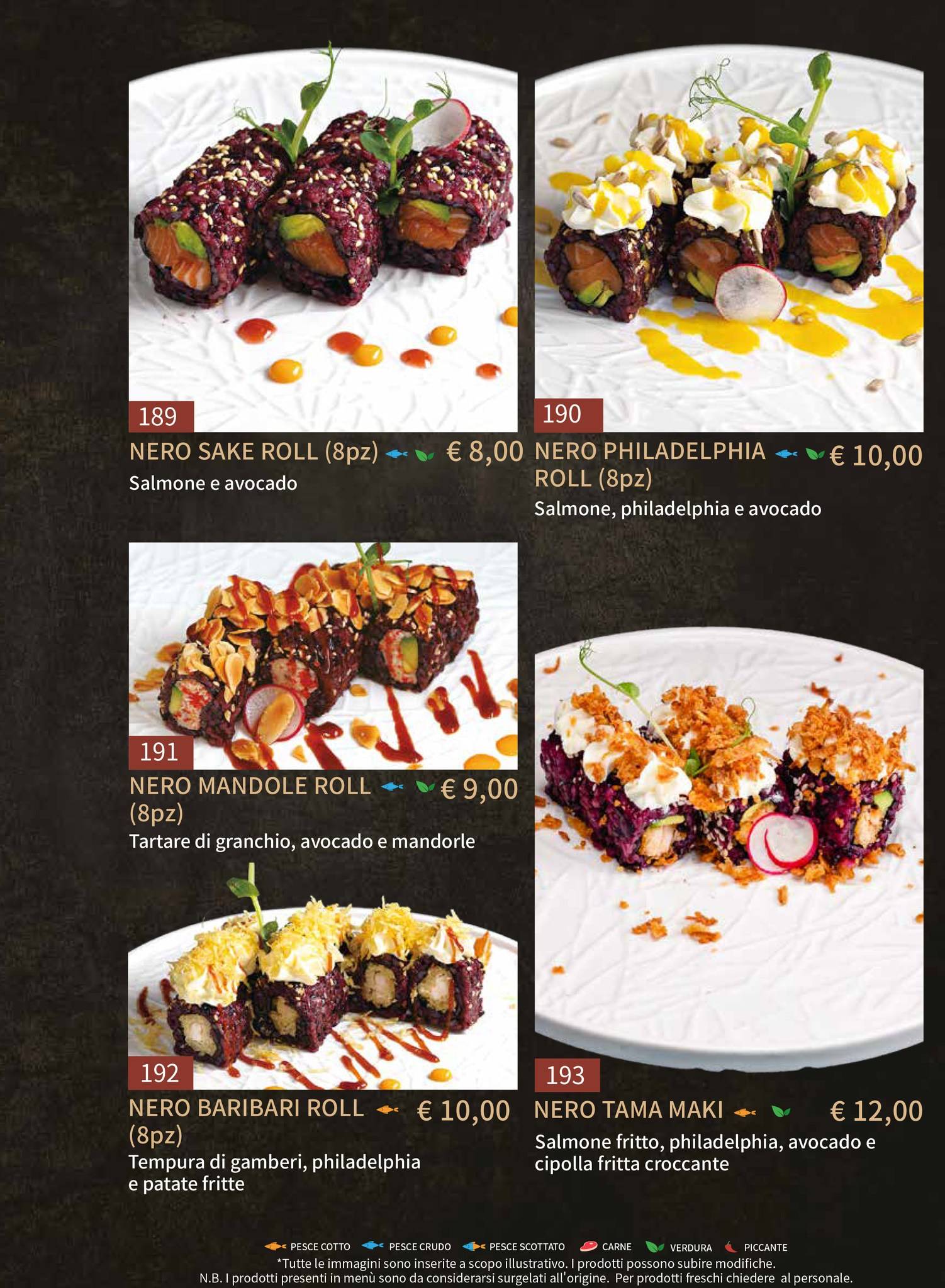 Menu di Gohan Trapani - Ristorante Giapponese 