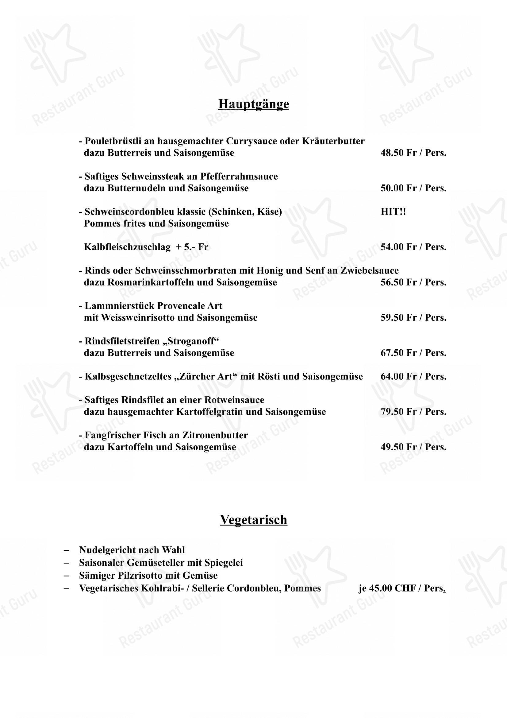 Коктейльная карта per Restaurant Grödeli ristorante