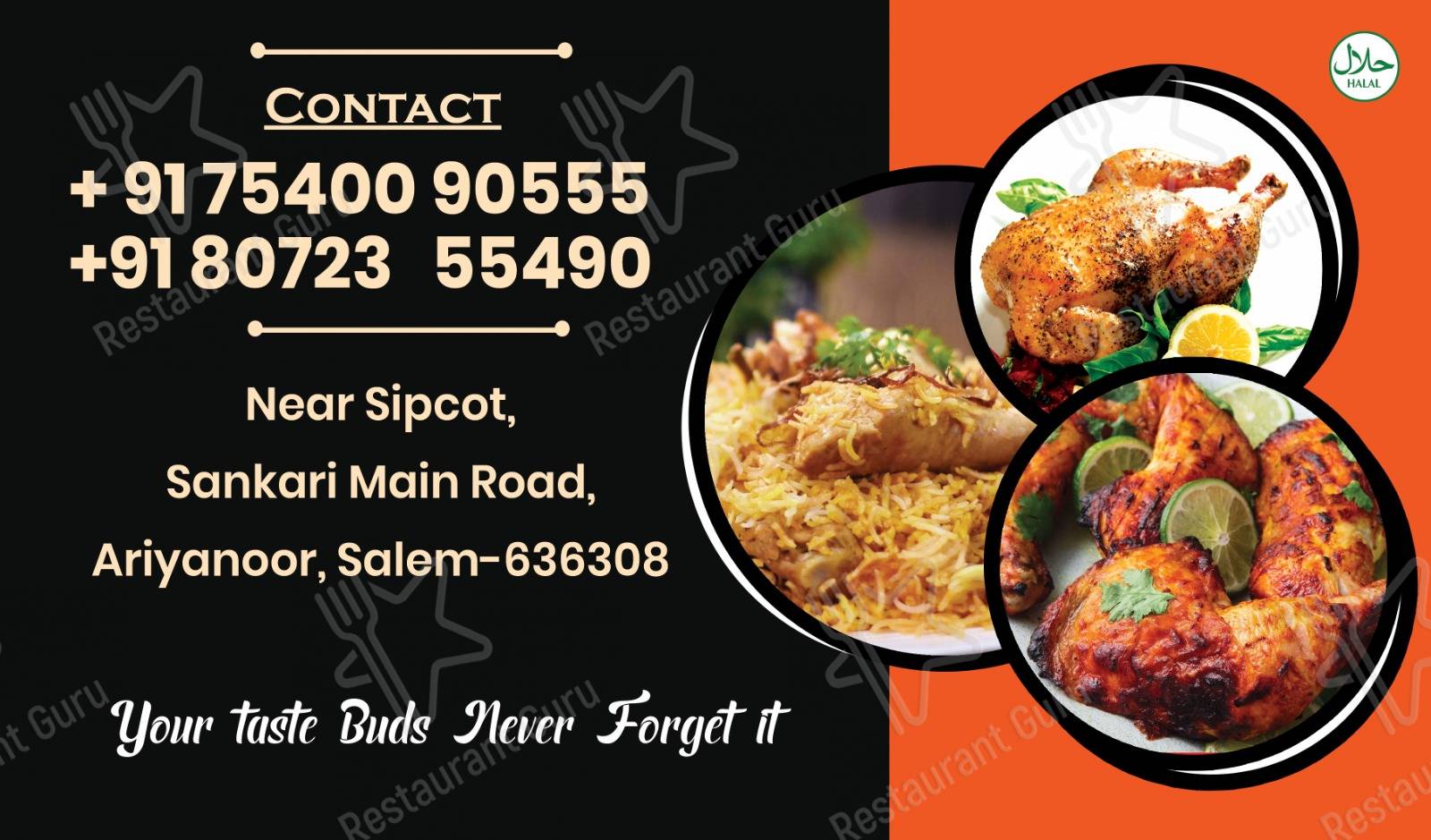 Hangover Restaurant menu - meals and drinks
