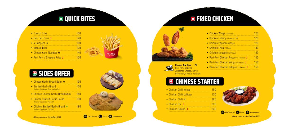 Hashtag Fastfood menu