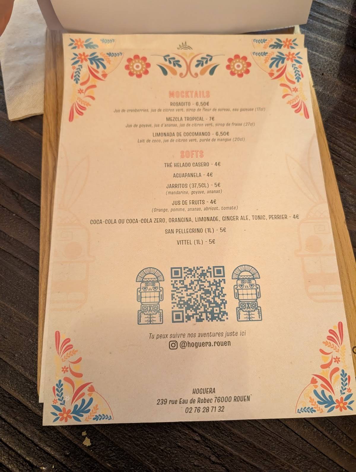 Menu de Hoguera