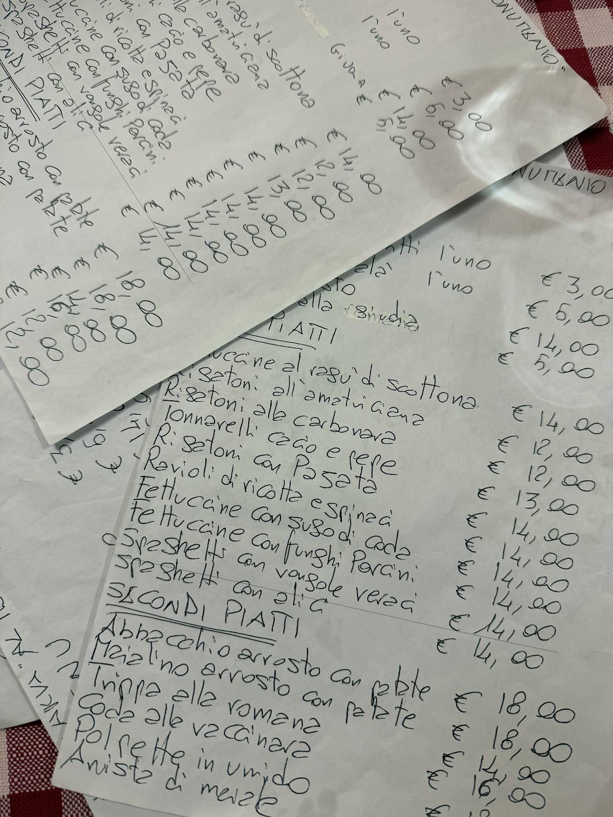 Menu di Hostaria Al Monumento 