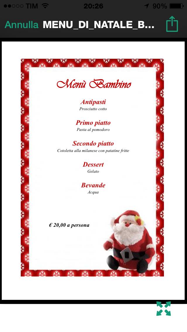 Menu di Ristorante Il Leone d'Oro 