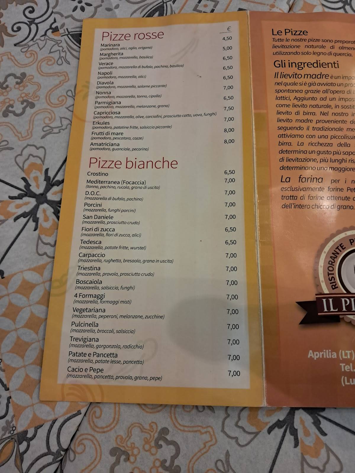 Menu di Il Piazzale 