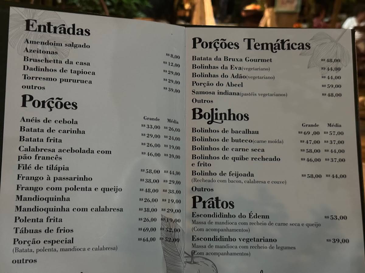 Jaydin Do Édenn - Bar e Restaurante em Cascavel - PR cardápio