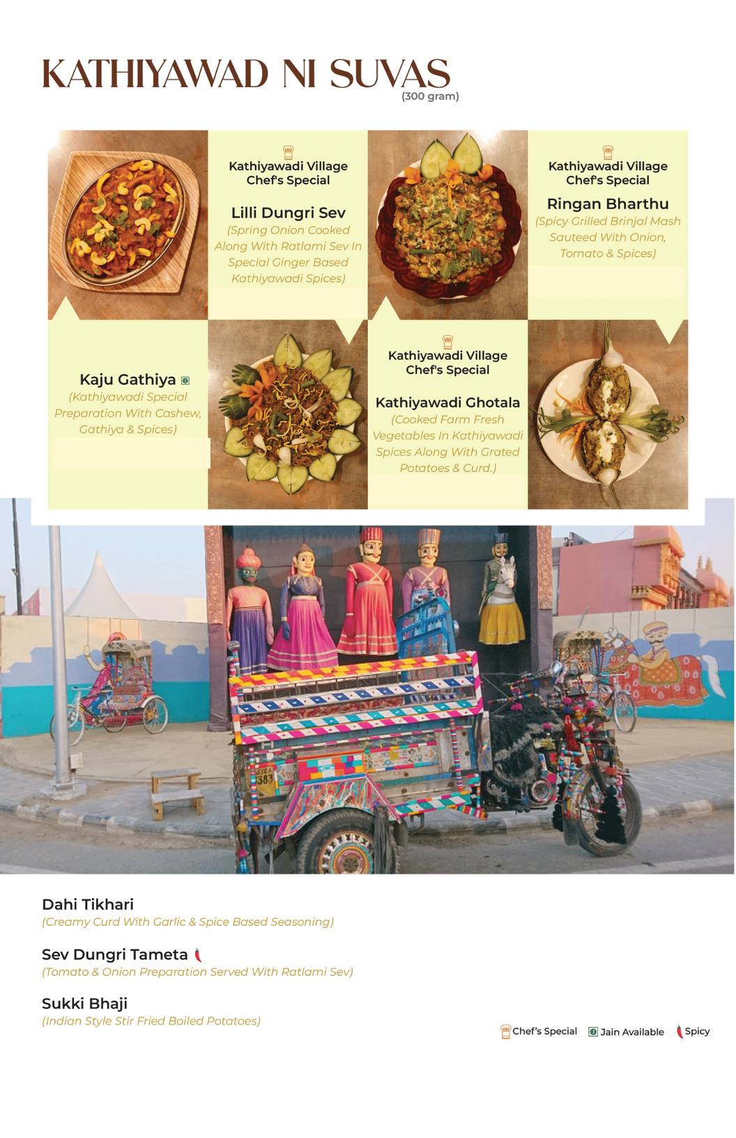 Kathiyawadi Village - Multi Cuisine Restaurant (Sama) menu