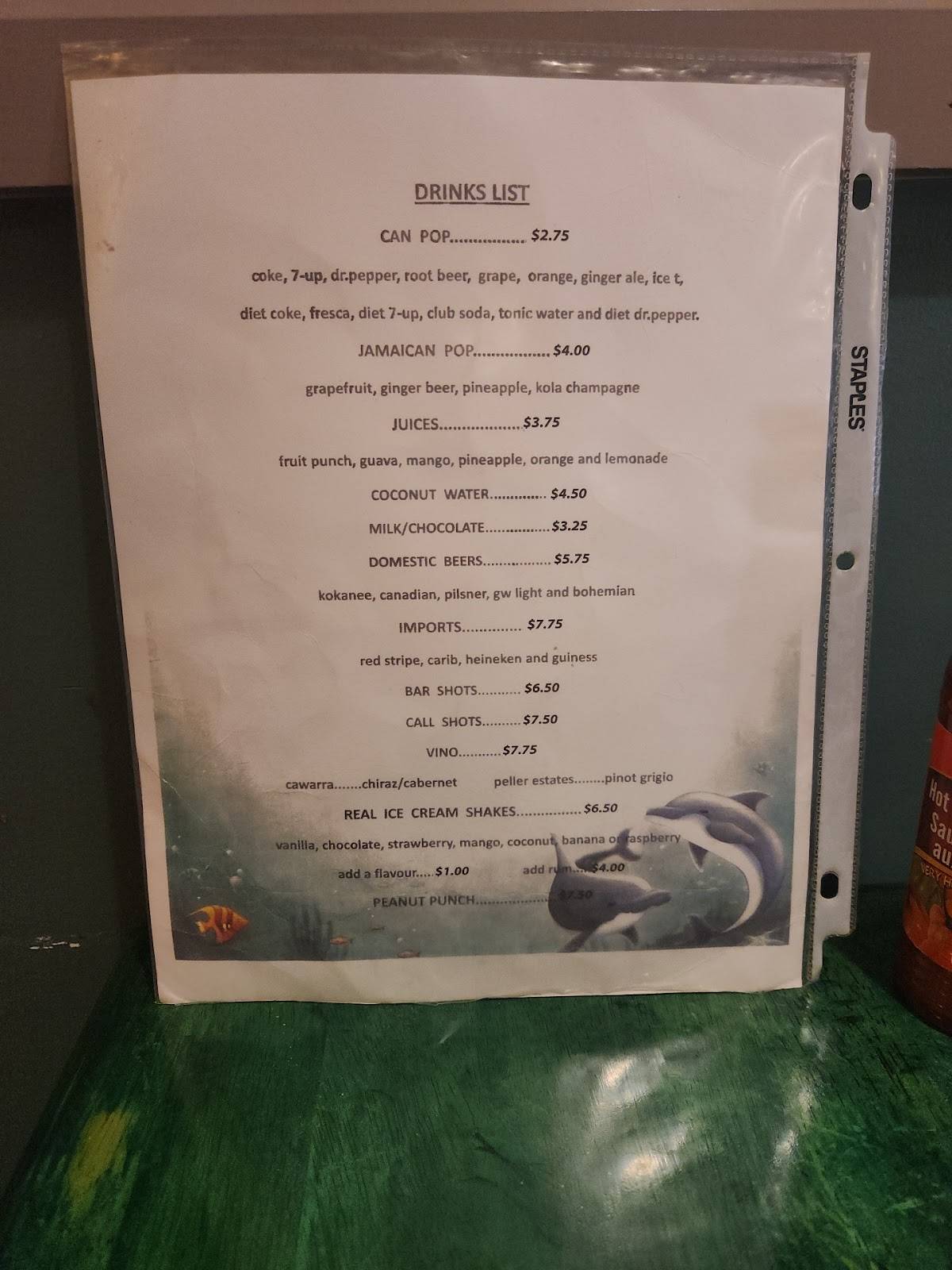 Menu de Konga Cafe