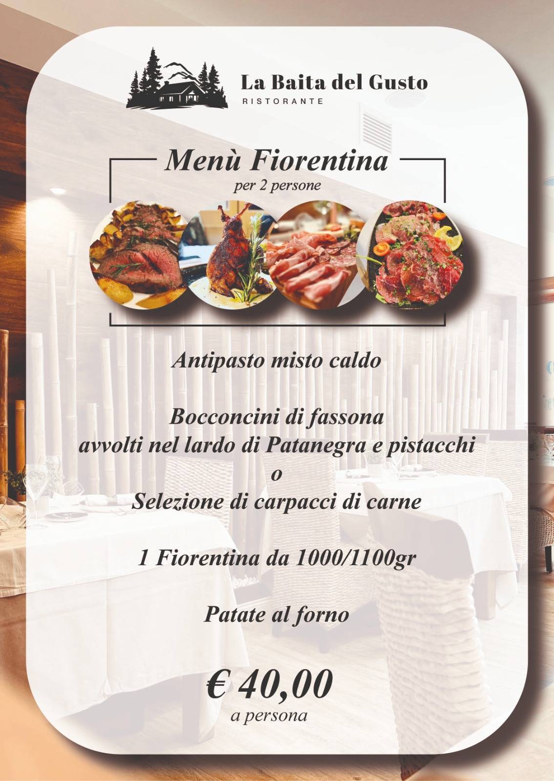 Menu di La baita del gusto ristorante 