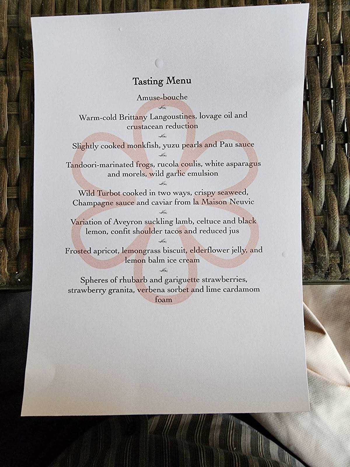 Menu de L'Arcane
