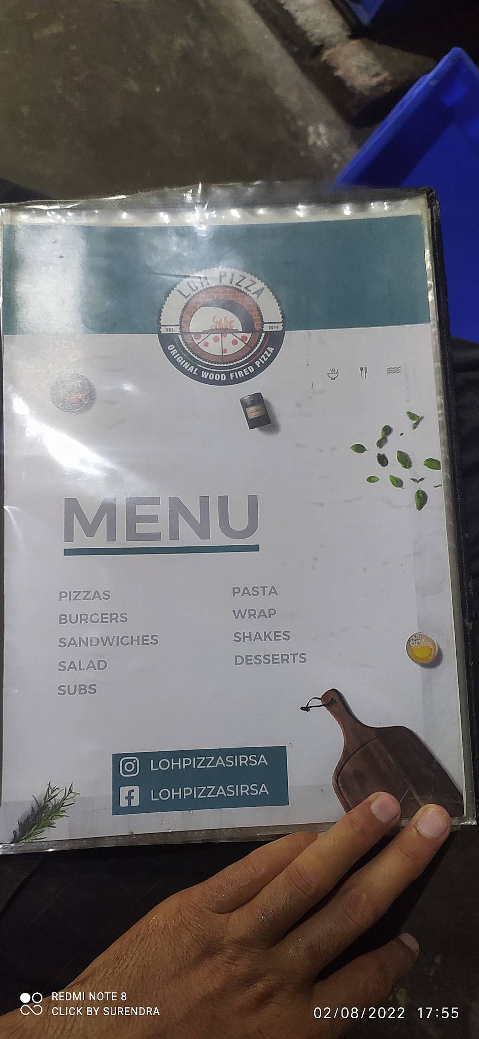 LOH PIZZA SIRSA menu