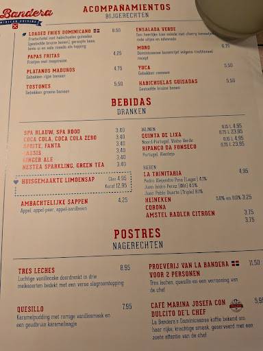 Menu de La Bandera