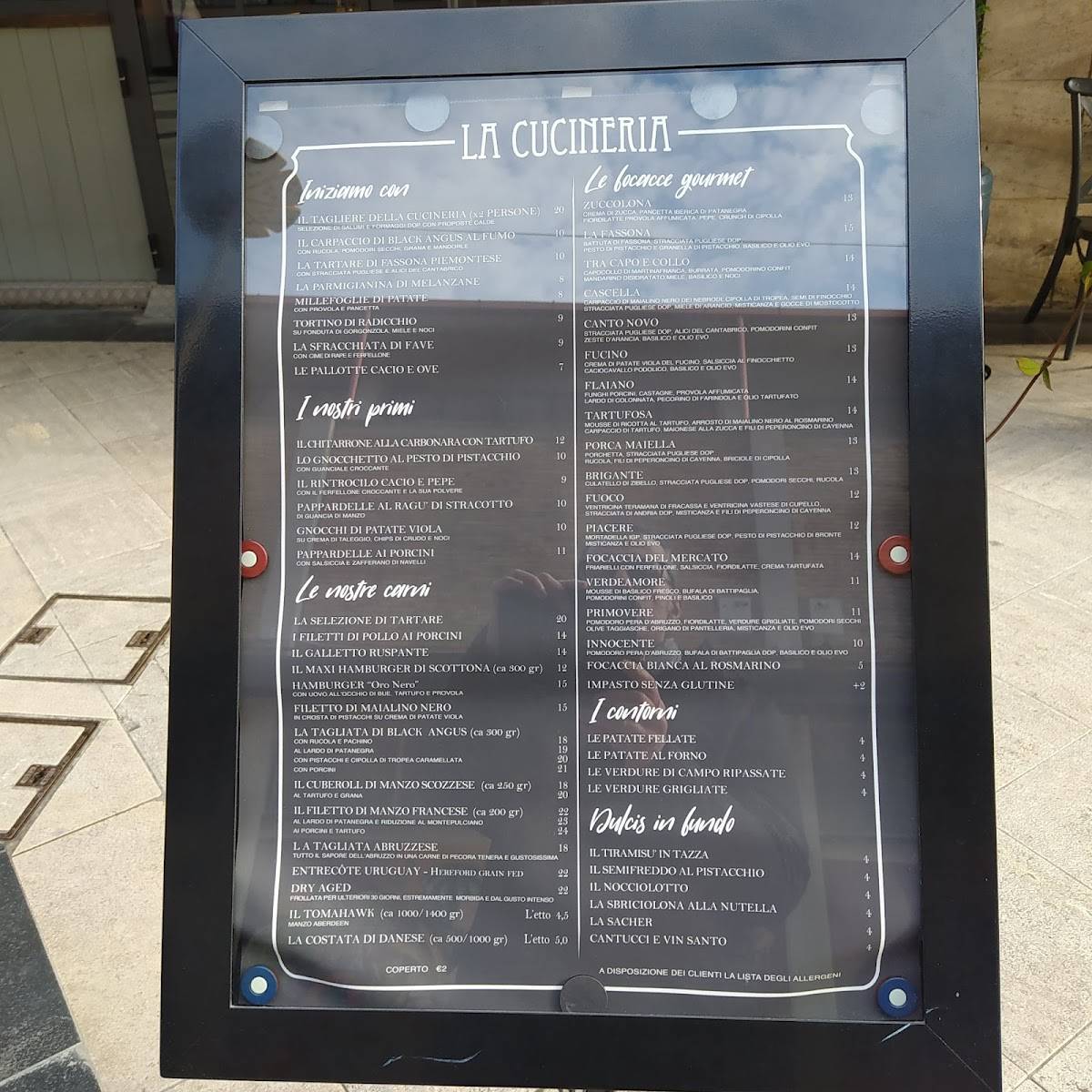 Menu di La Cucineria 