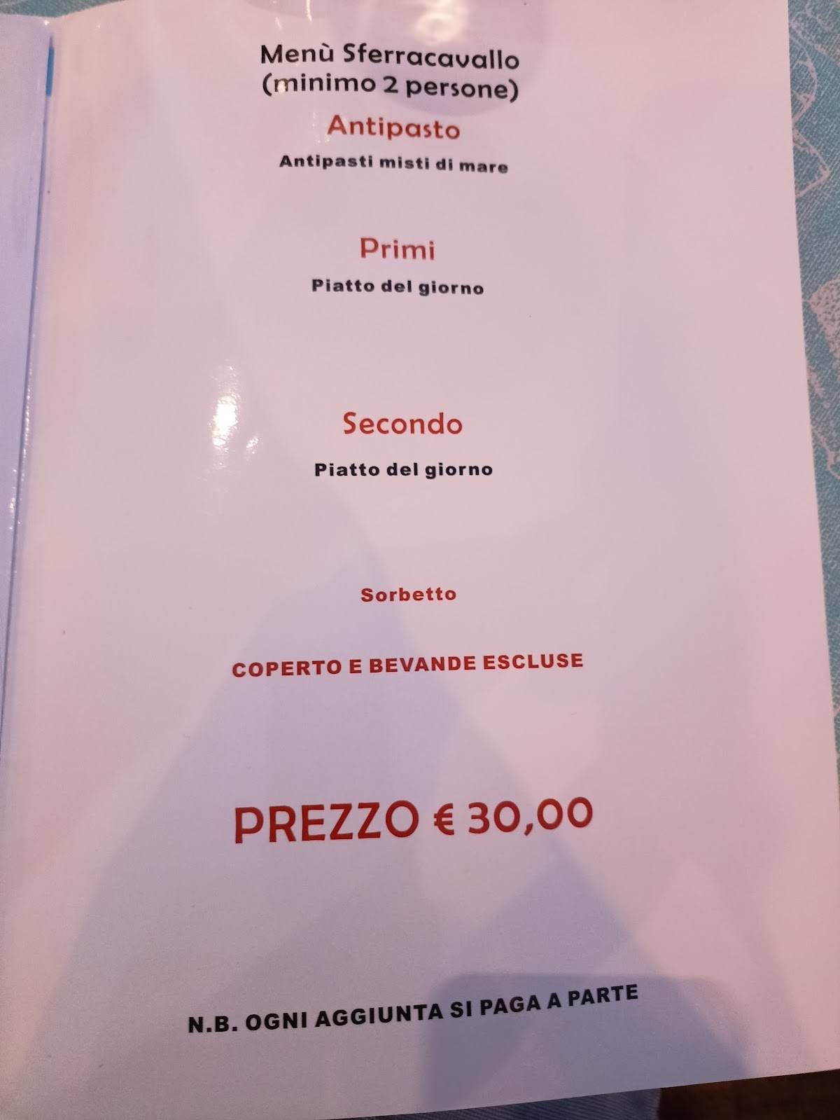 Menu di La Piazzetta - Ristorante Pizzeria 