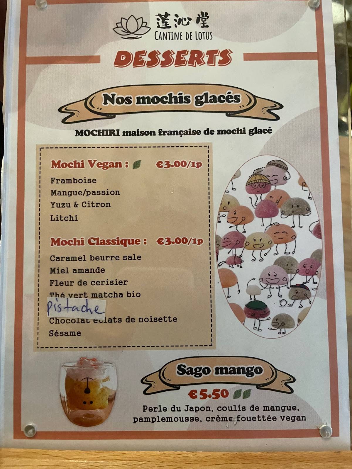 Menu de La Toque