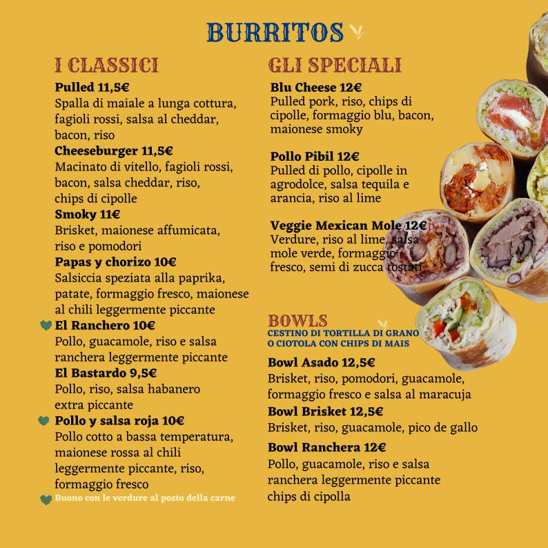 Menu di Las Rosas 