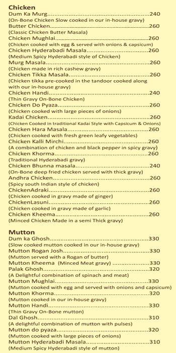 Lazeez By Hyderabadi Delicacies menu
