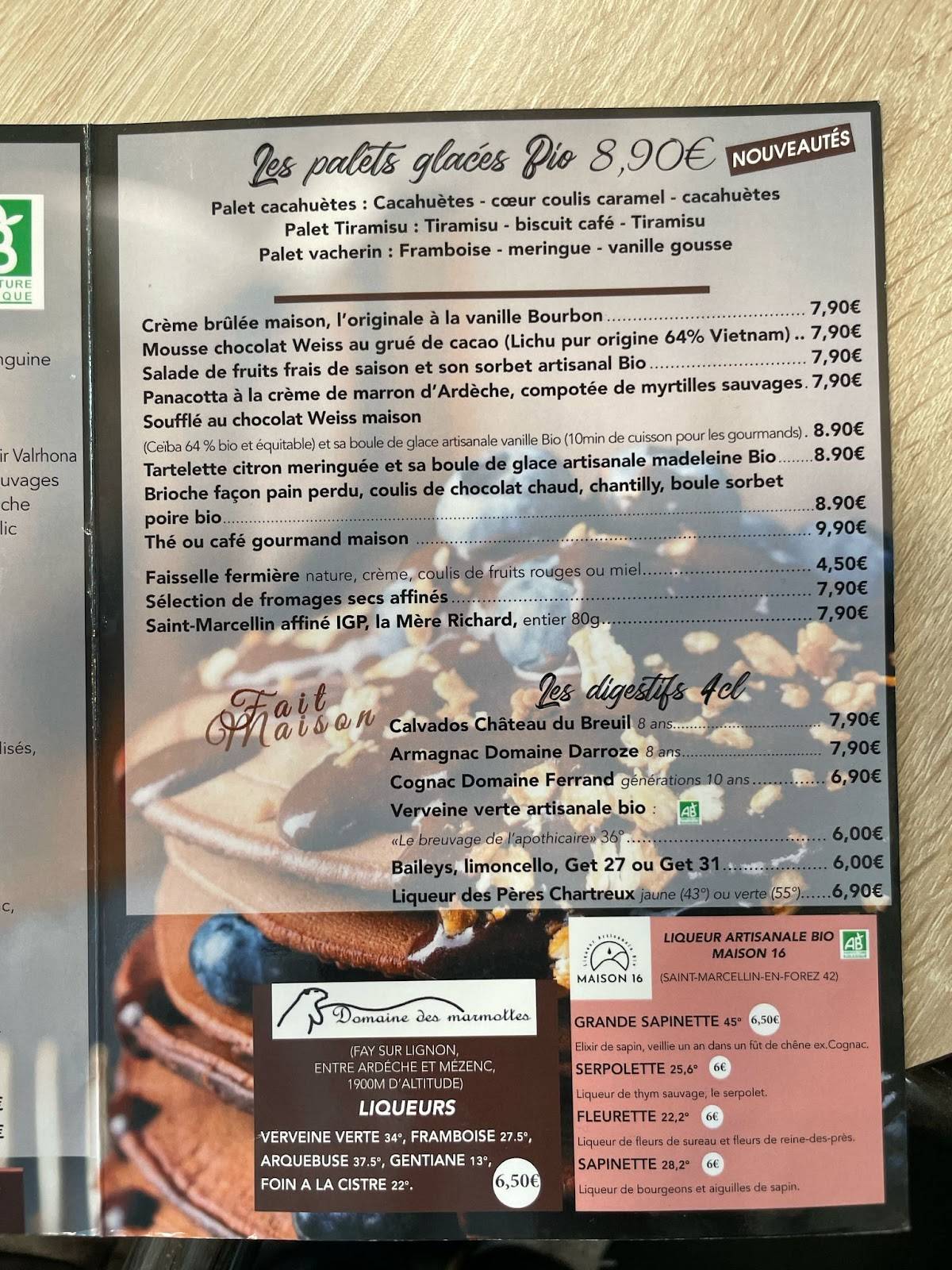 Menu de Le 1975 Restaurant