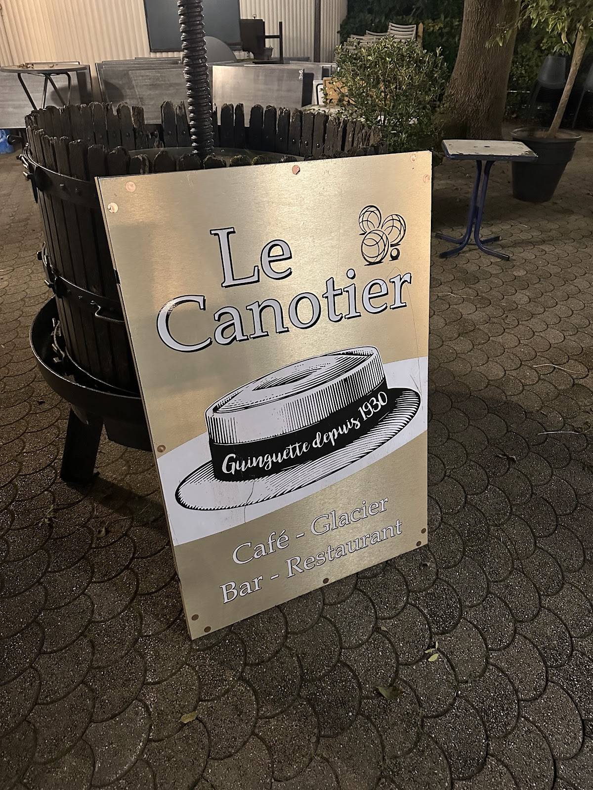 Menu de Le Canotier