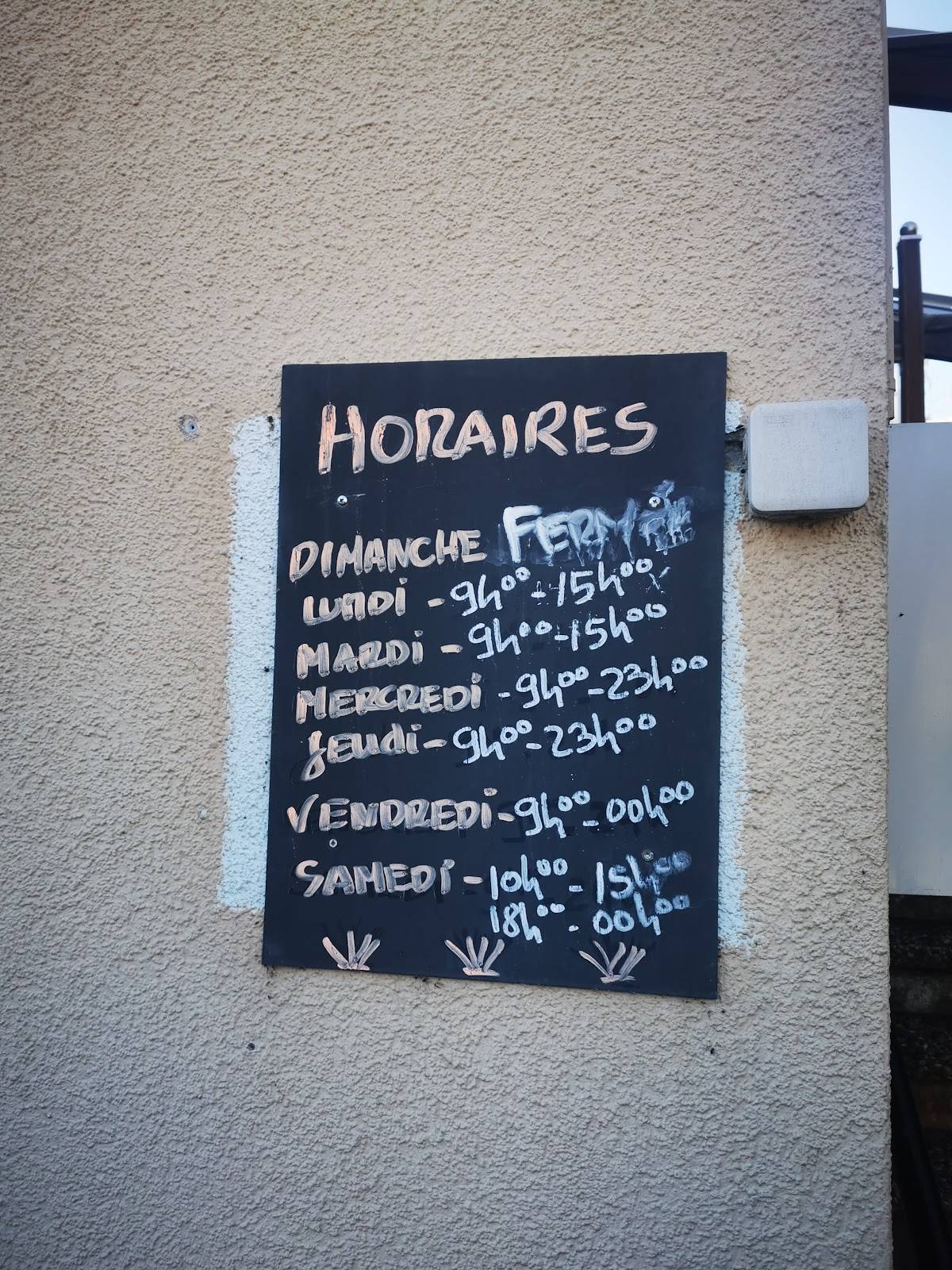 Menu de Restaurant Le Cervin