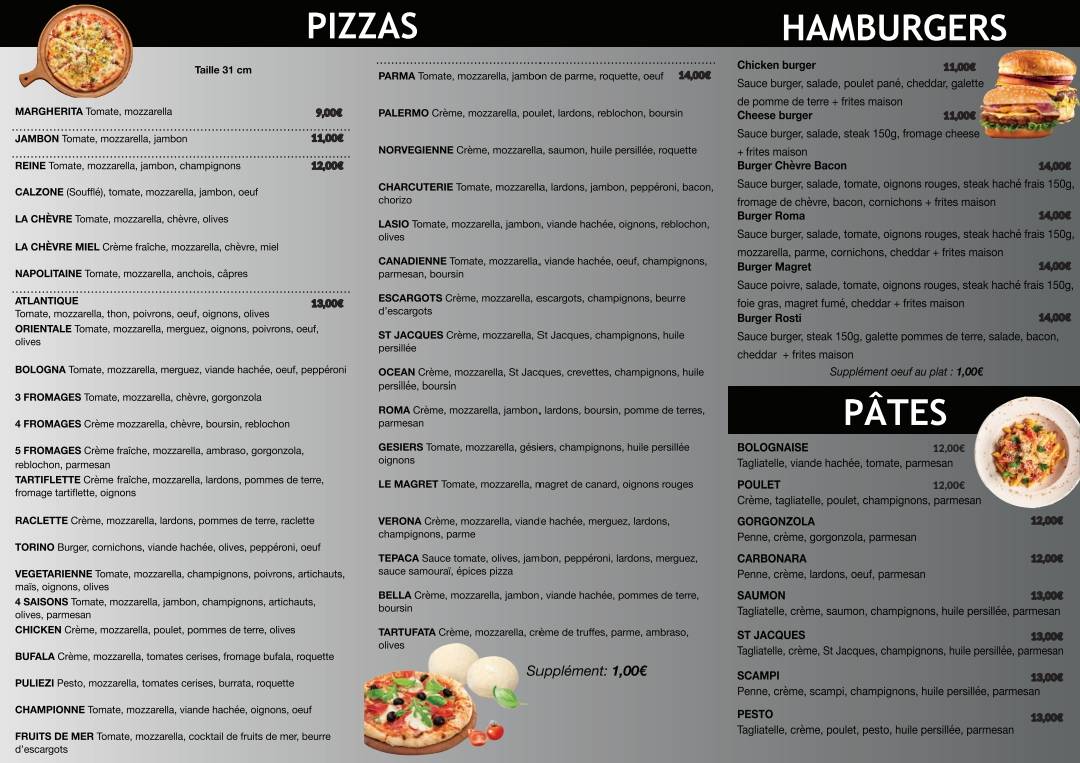 Menu de Restaurant Le Château