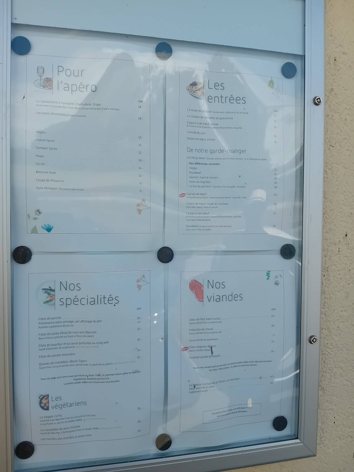 Menu di Restaurant Le Pécos 
