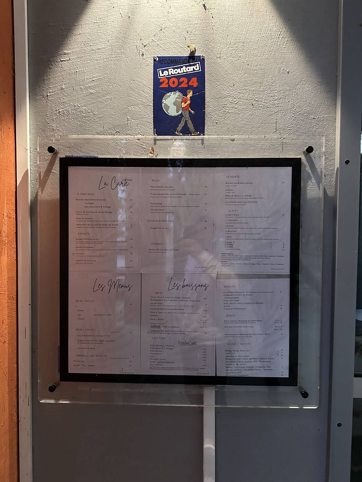 Menu de Restaurant Le Saint Inn