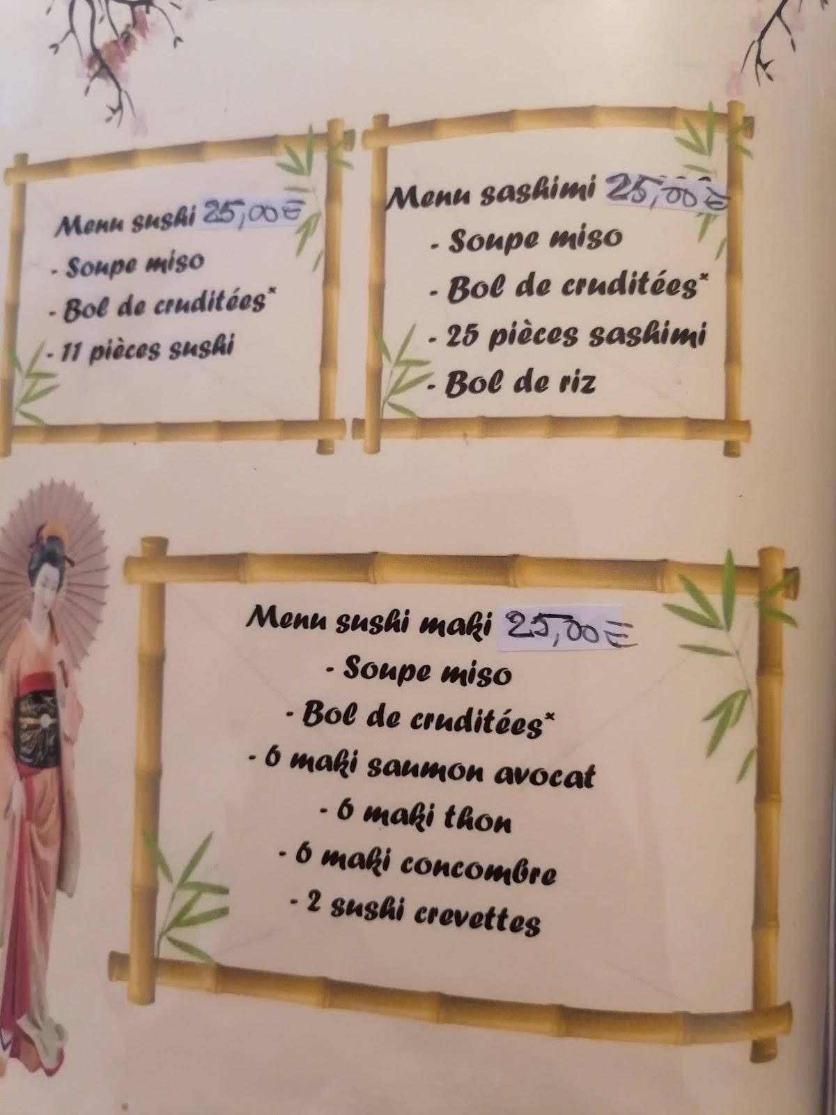 Menu de Le Sakura