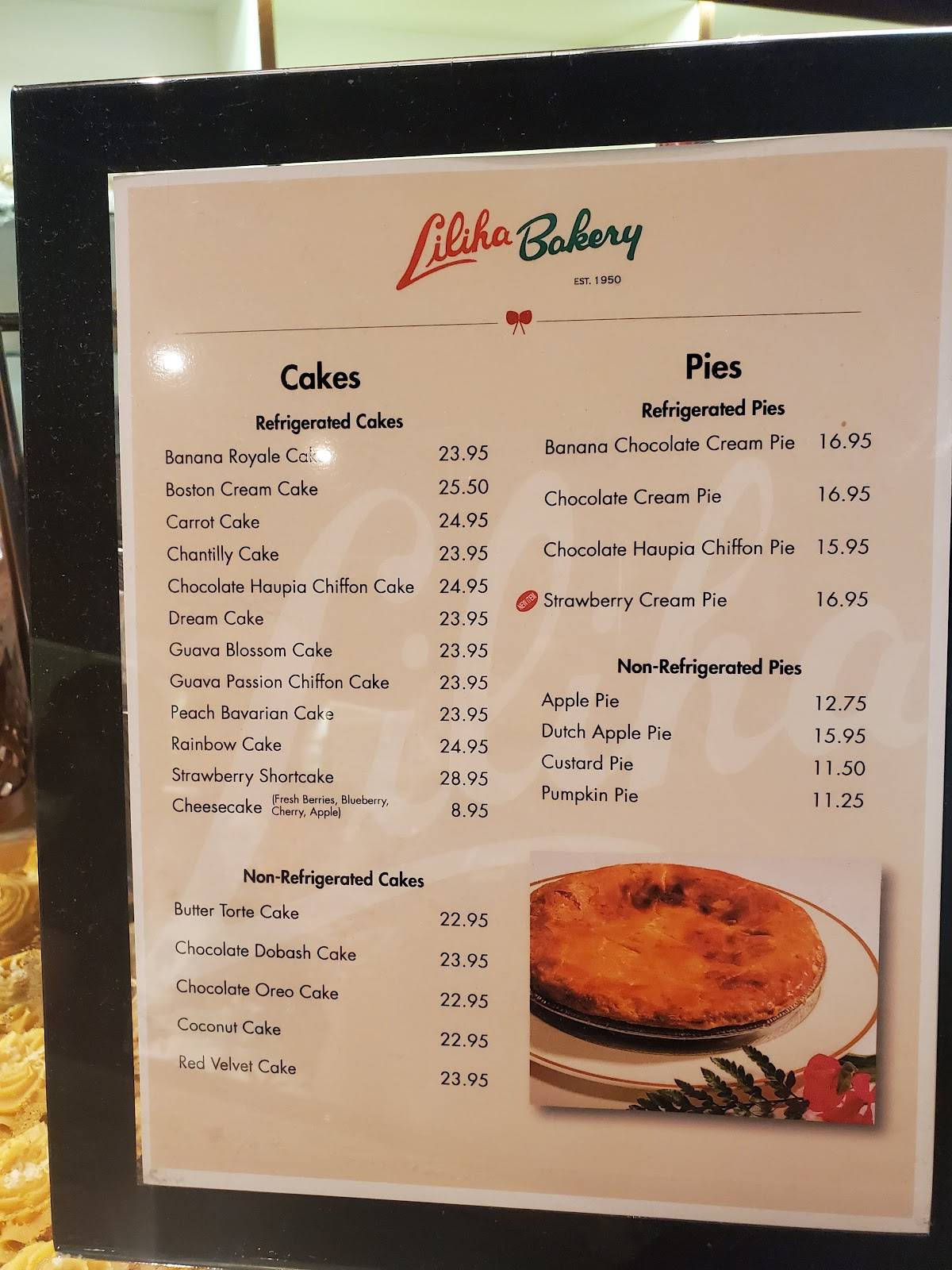 Menu at Liliha Bakery Nimitz, Honolulu, 580 N Nimitz Hwy