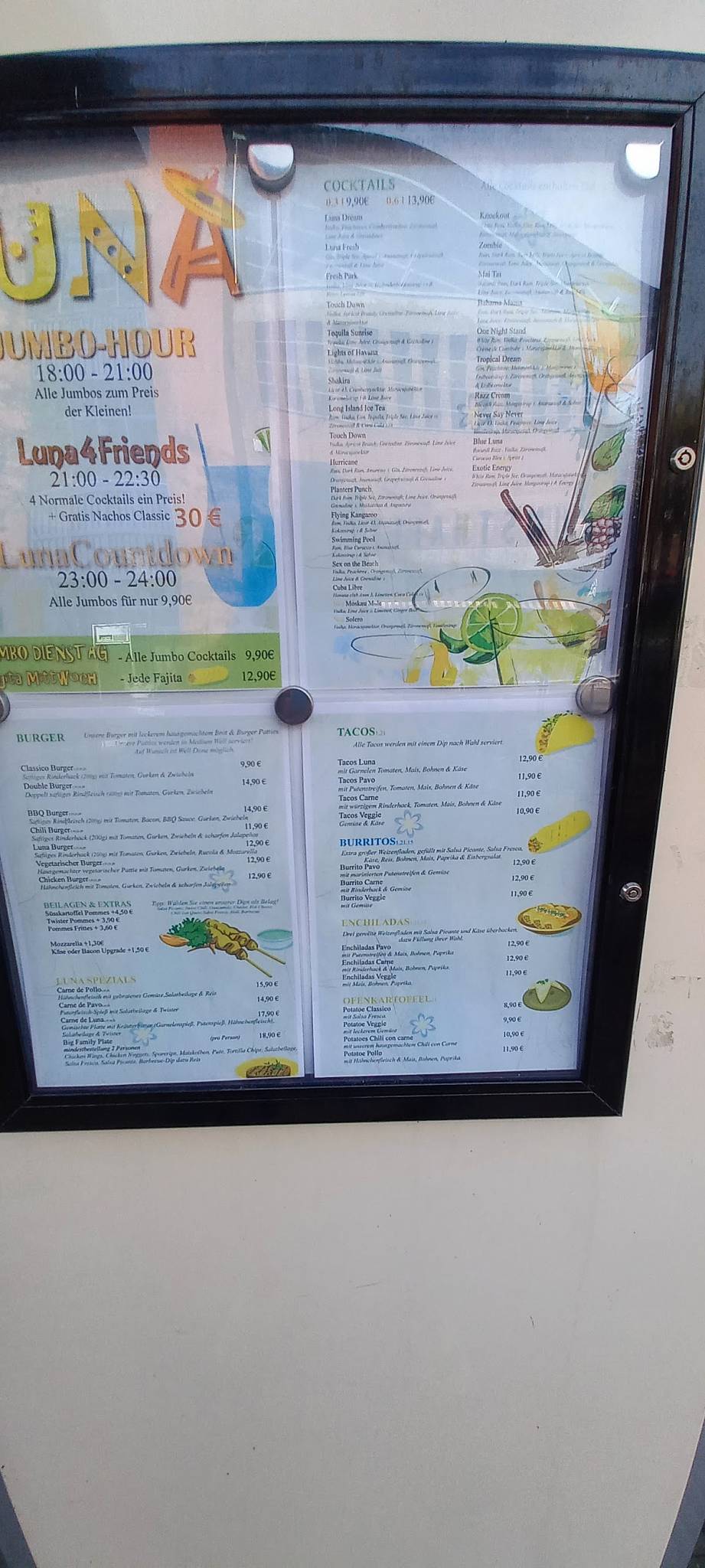 Restaurant Luna Bremerhaven Karte