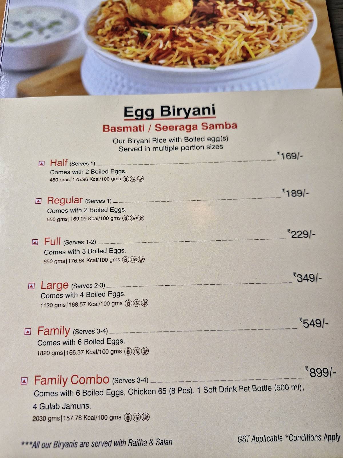 Mani's Dum Biryani - Ulsoor menu