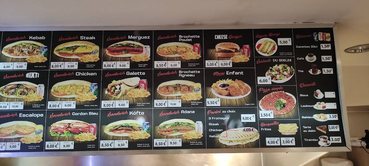 Menu de Restaurant Marmara