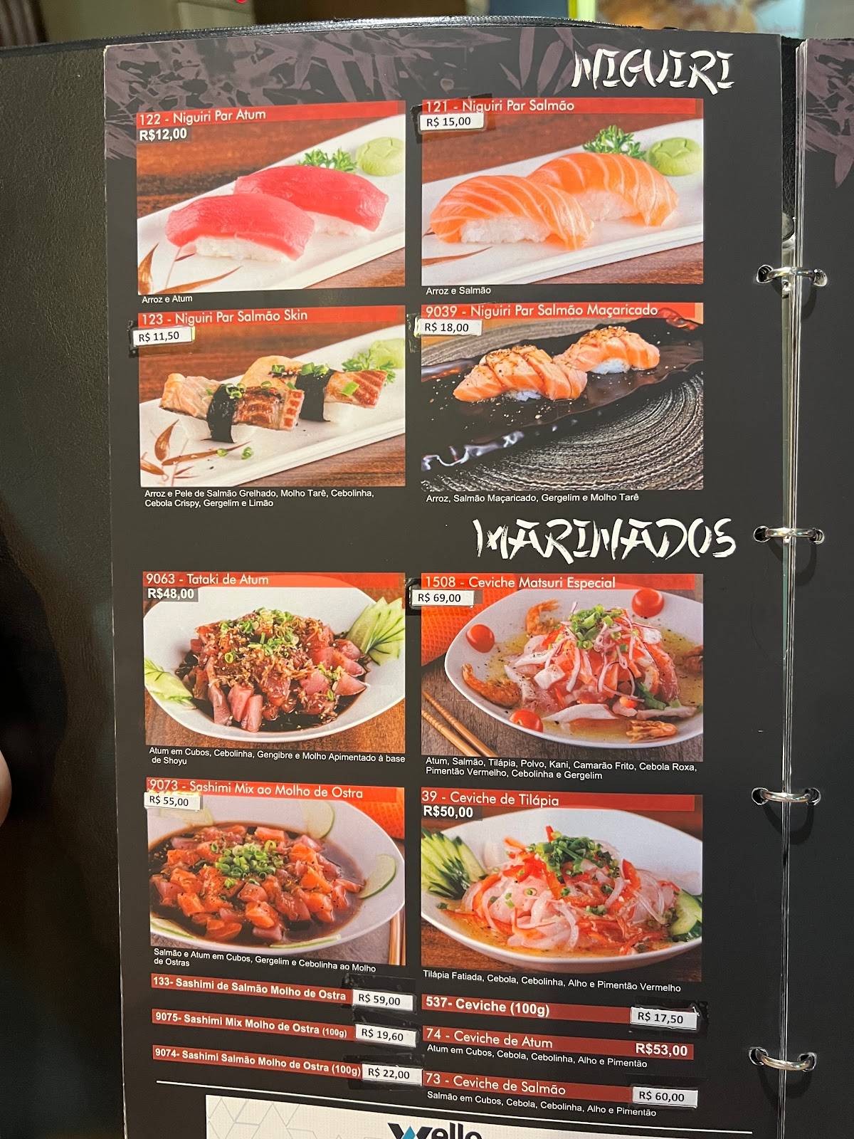 Matsuri Japanese e Roberto's Pastel cardápio