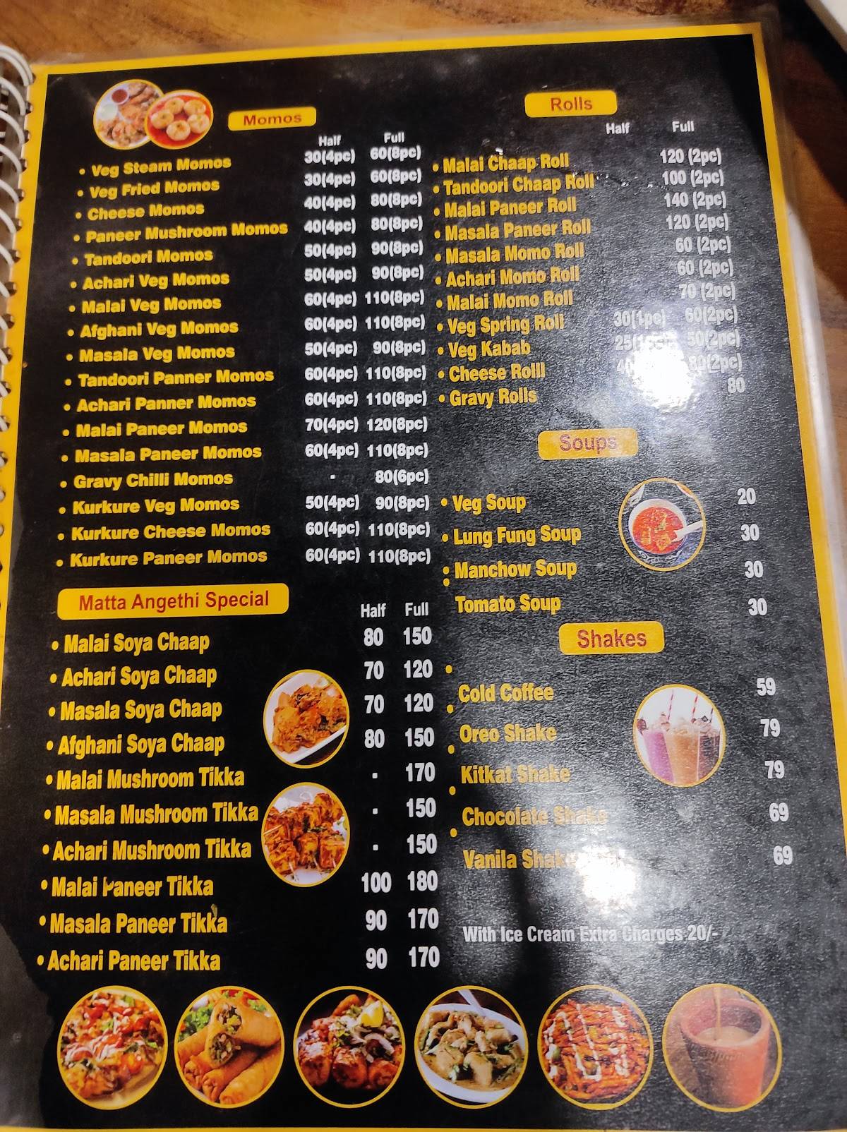 Matta Food Corner menu