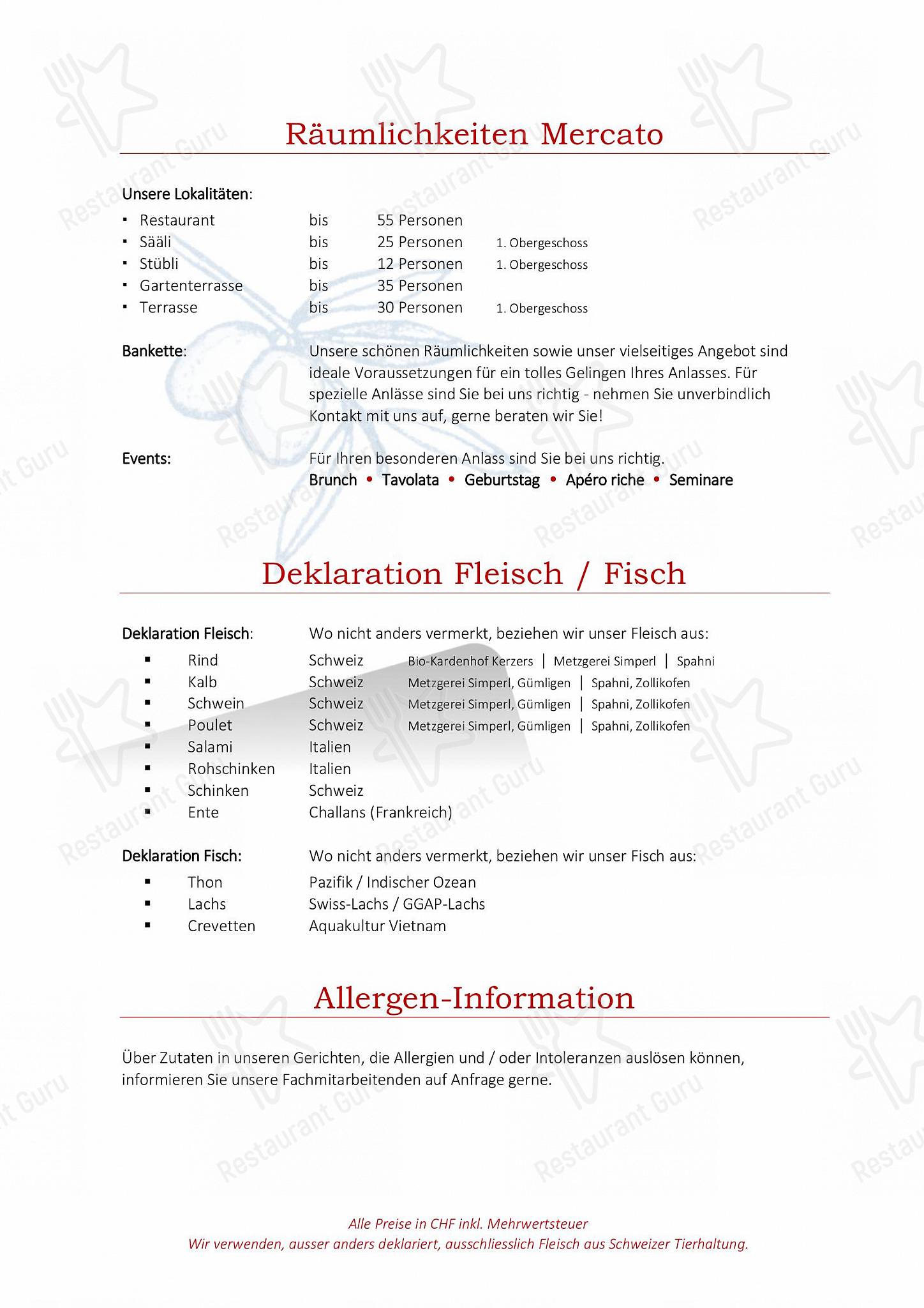 Christmas Menu per Mercato ristorante
