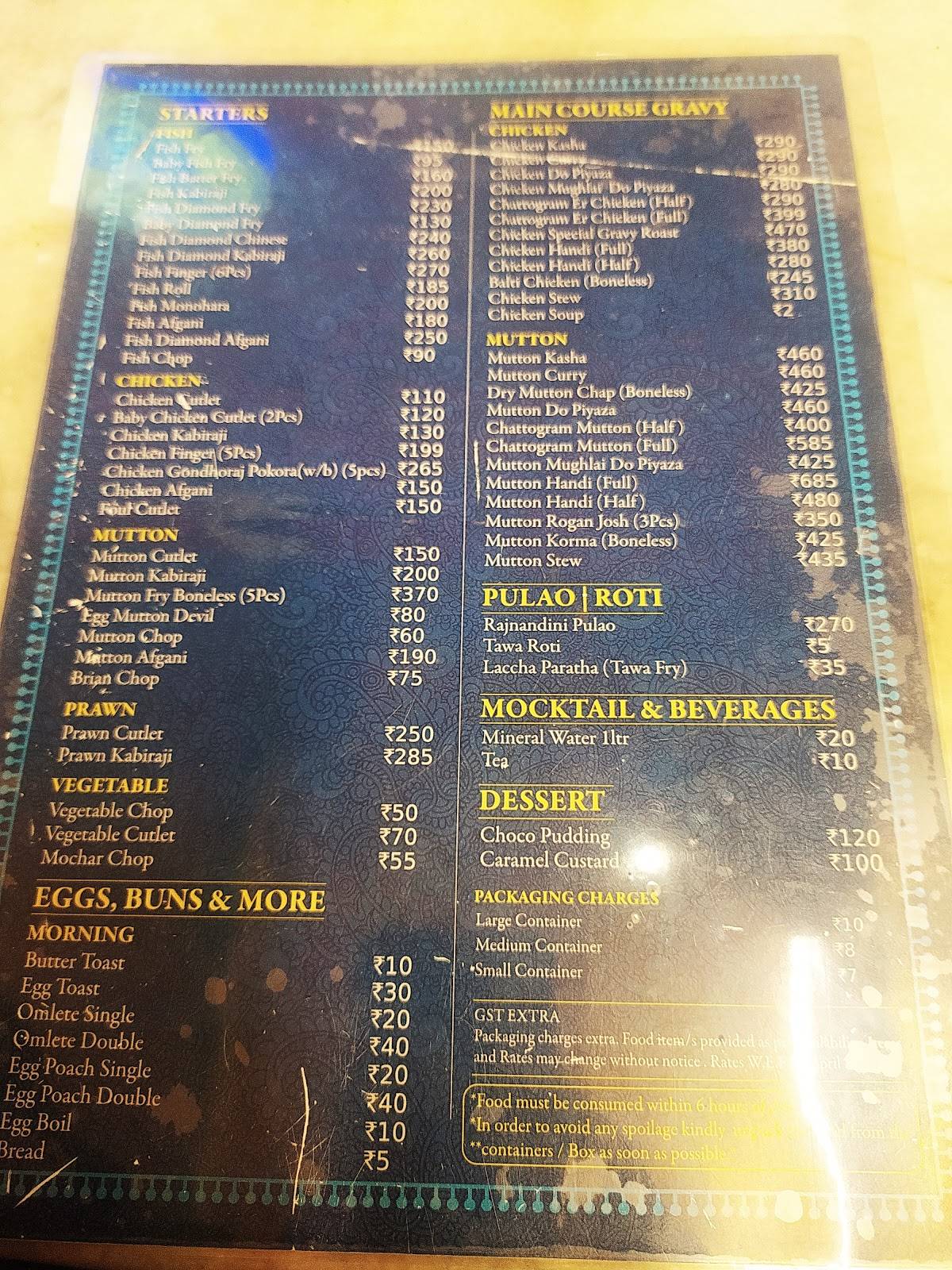 Mitra Cafe - Sovabazar menu