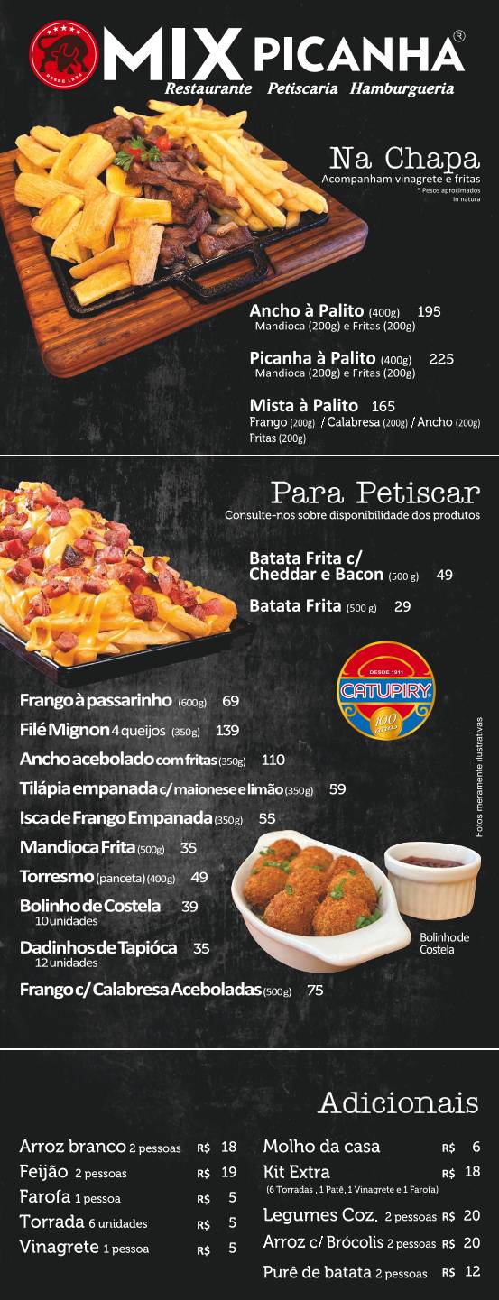 Mix Picanha Olímpia cardápio