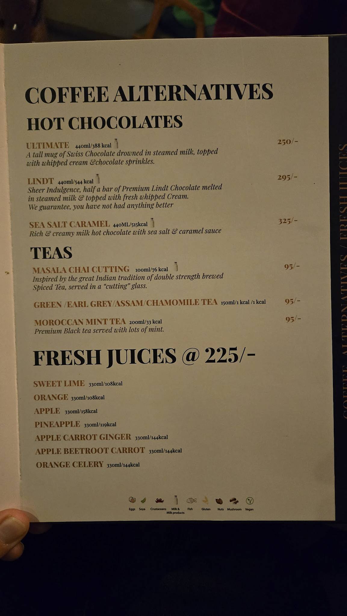 Mocha Café & Bar menu