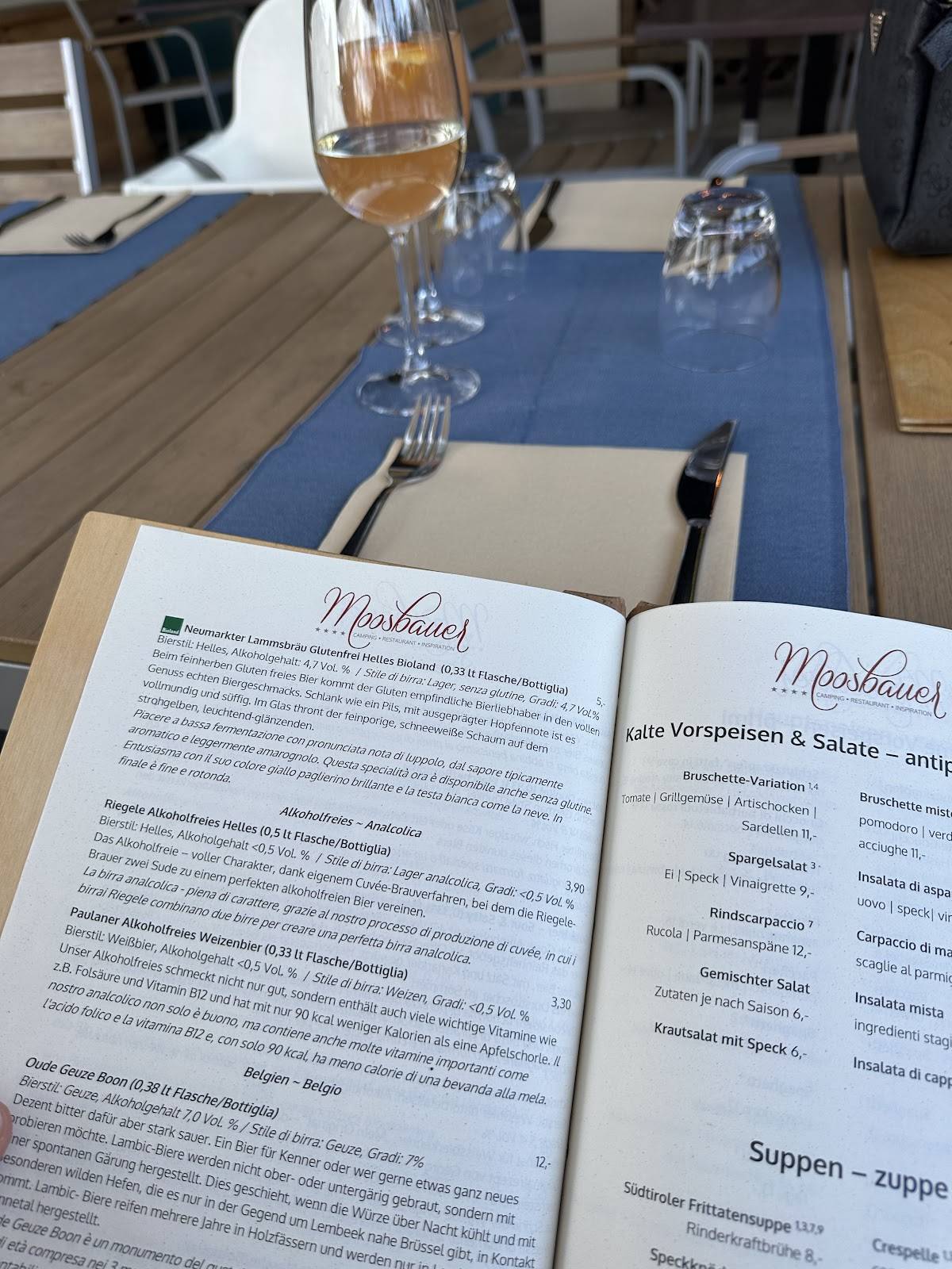 Menu di Ristorante Moosbauer 