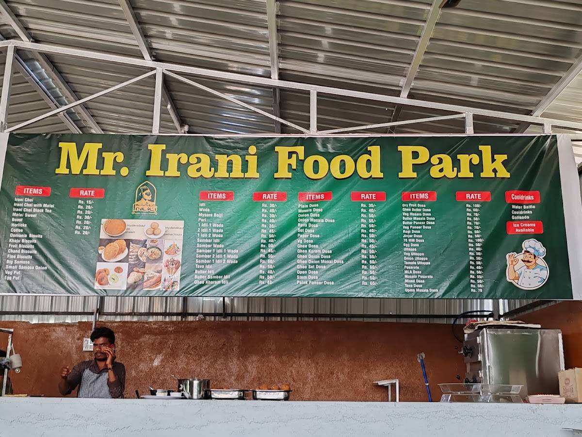 Mr. Irani menu