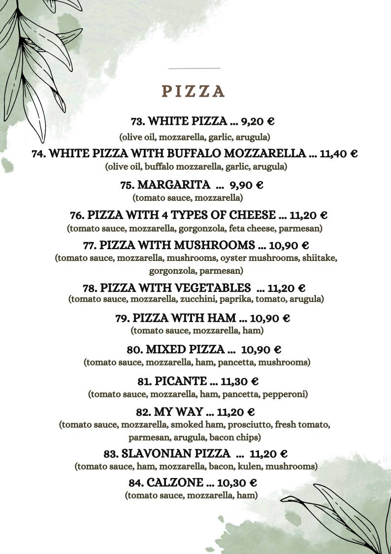 Menu di My Way Bar & Restaurant 