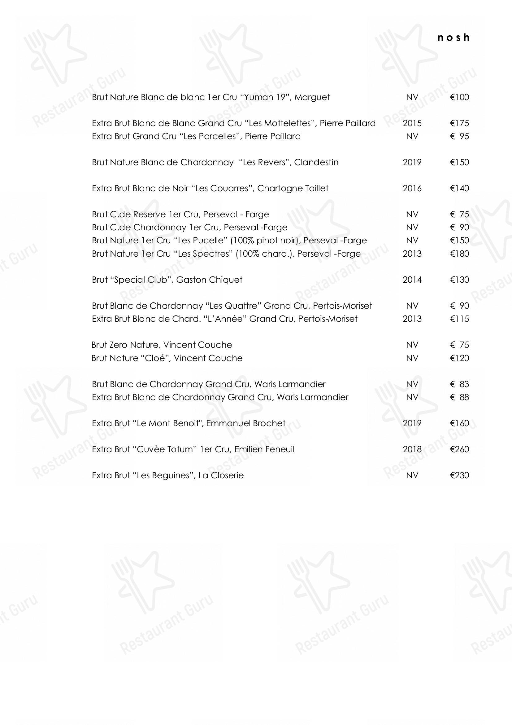 菜单 per Nosh ristorante